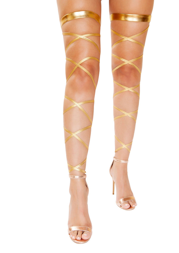 4929 - Pair of Metallic Leg Wraps