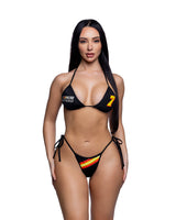 6804 - 2PC Racer Print Tie-Side Bikini Set
