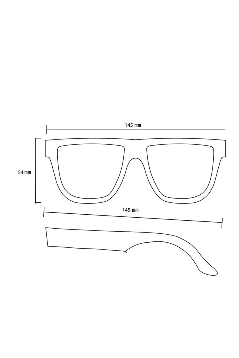 Alice Shoal 1001 Santa Catalina Maple Wood Sunglasses Polarized Lenses Color Black