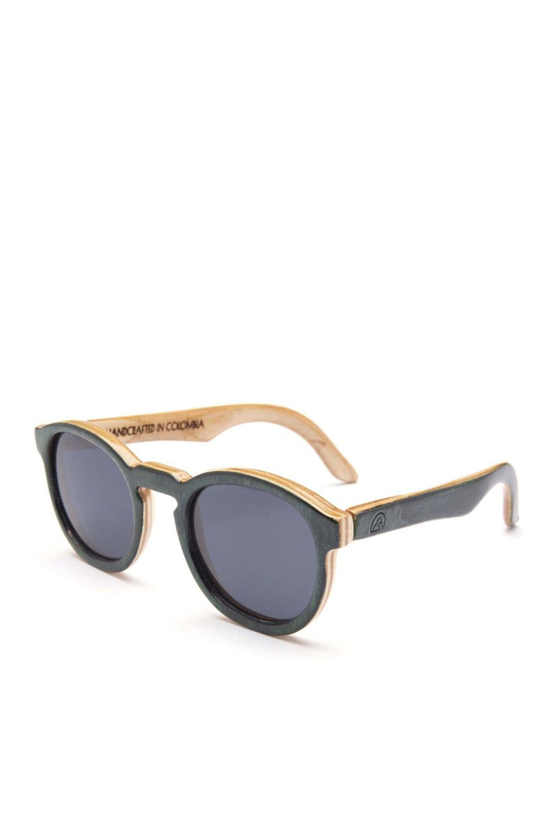 Alice Shoal 1002 La Paz Maple Wood Sunglasses Polarized Lenses Color Black