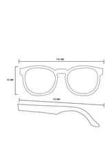 Alice Shoal 1002 La Paz Maple Wood Sunglasses Polarized Lenses Color Black