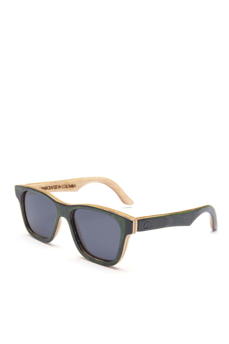 Alice Shoal 1003 The Peak Maple Wood Sunglasses Polarized Lenses Color Black