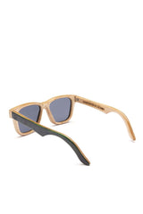 Alice Shoal 1003 The Peak Maple Wood Sunglasses Polarized Lenses Color Black