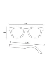 Alice Shoal 1003 The Peak Maple Wood Sunglasses Polarized Lenses Color Black