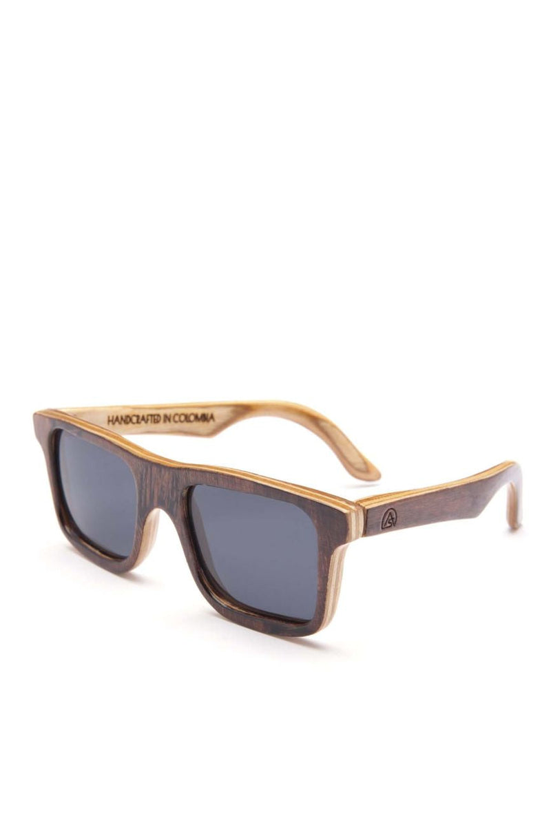 Alice Shoal 1004 Aguadulce Maple Wood Sunglasses Polarized Lenses Color Black