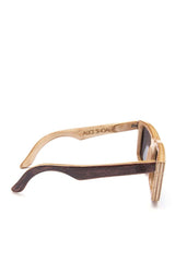 Alice Shoal 1004 Aguadulce Maple Wood Sunglasses Polarized Lenses Color Black