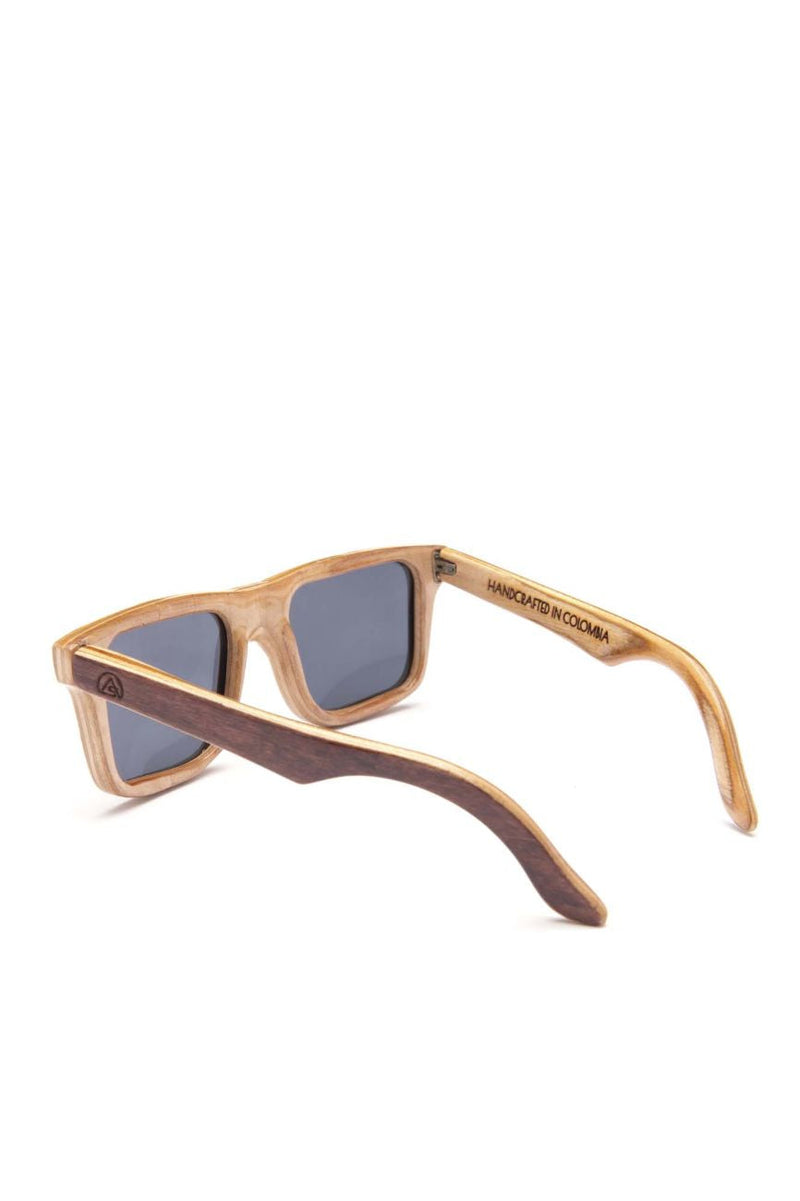 Alice Shoal 1004 Aguadulce Maple Wood Sunglasses Polarized Lenses Color Black