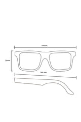 Alice Shoal 1004 Aguadulce Maple Wood Sunglasses Polarized Lenses Color Black