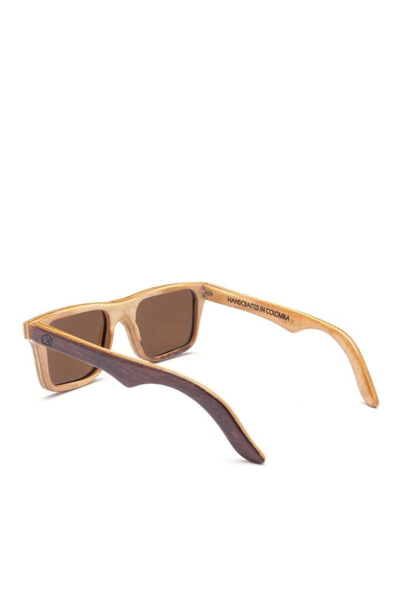 Alice Shoal 1004 Aguadulce Maple Wood Sunglasses Polarized Lenses Color Brown