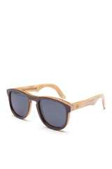 Alice Shoal 1005 San Felipe Maple Wood Sunglasses Polarized Lenses Color Black