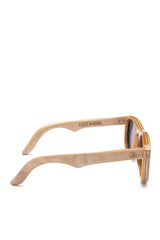 Alice Shoal 1005 San Felipe Maple Wood Sunglasses Polarized Lenses Color Black