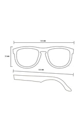 Alice Shoal 1005 San Felipe Maple Wood Sunglasses Polarized Lenses Color Black