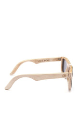 Alice Shoal 1006 Cayo Cangrejo Maple Wood Sunglasses Polarized Lenses Color Black