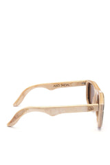 Alice Shoal 1006 Cayo Cangrejo Maple Wood Sunglasses Polarized Lenses Color Brown