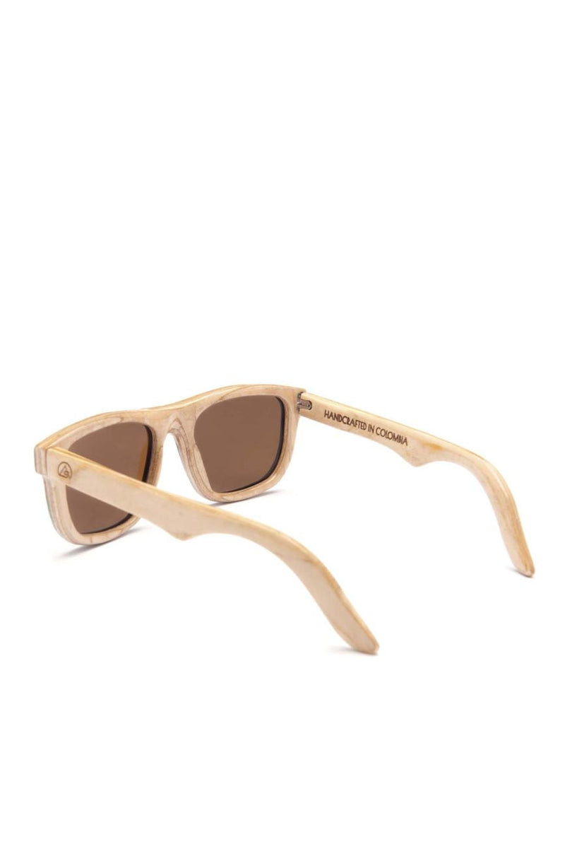 Alice Shoal 1006 Cayo Cangrejo Maple Wood Sunglasses Polarized Lenses Color Brown