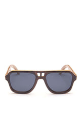 Alice Shoal 1007 Bottom House Maple Wood Sunglasses Polarized Lenses Color Black