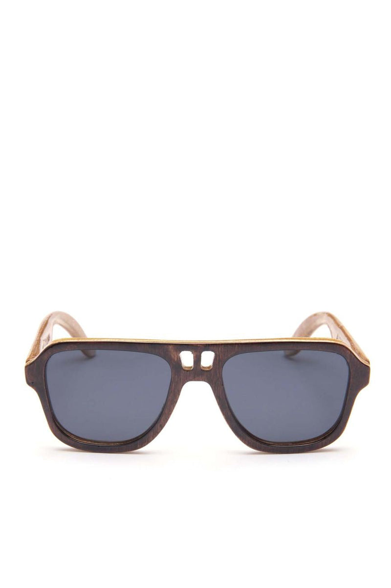 Alice Shoal 1007 Bottom House Maple Wood Sunglasses Polarized Lenses Color Black