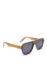 Alice Shoal 1007 Bottom House Maple Wood Sunglasses Polarized Lenses Color Black