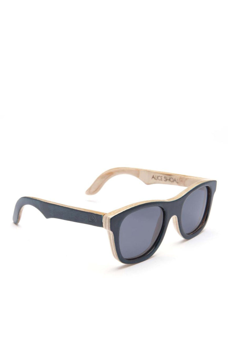 Alice Shoal 1009 Morgans Head Maple Wood Sunglasses Polarized Lenses Color Black