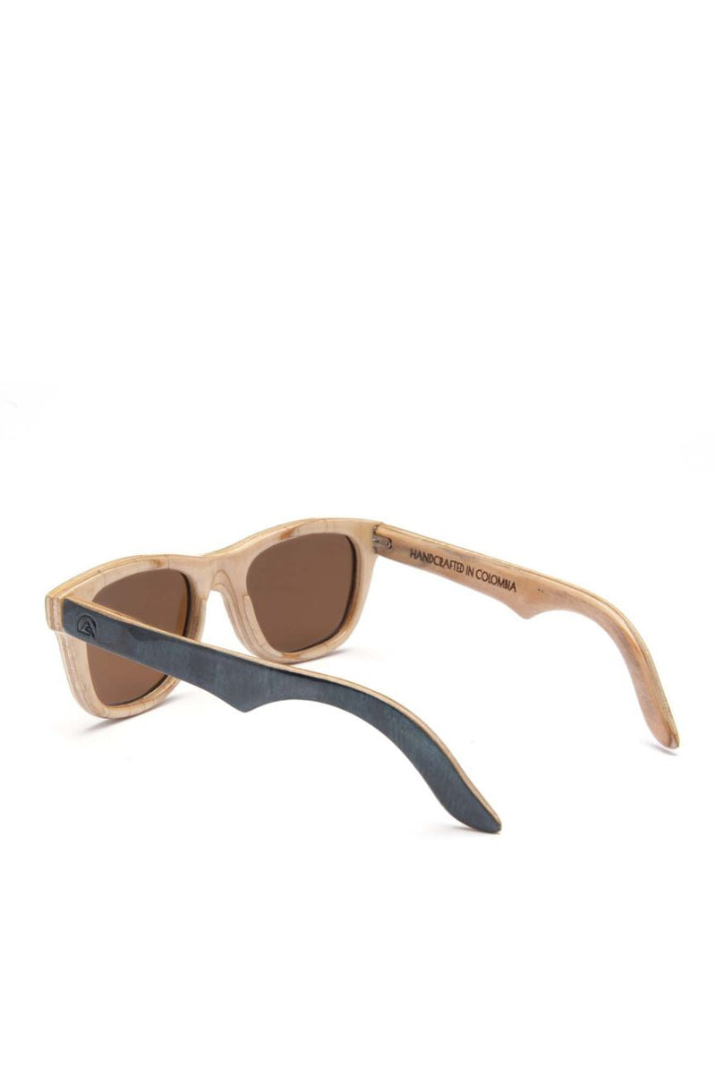 Alice Shoal 1009 Morgans Head Maple Wood Sunglasses Polarized Lenses Color Brown