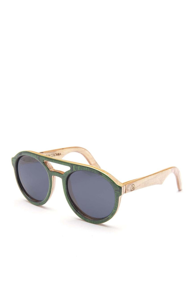 Alice Shoal 1010 McBean Lagoon Maple Wood Sunglasses Polarized Lenses Color Black