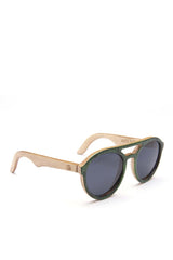 Alice Shoal 1010 McBean Lagoon Maple Wood Sunglasses Polarized Lenses Color Black