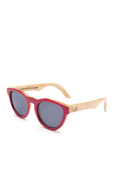 Alice Shoal 1011 Providencia Maple Wood Sunglasses Polarized Lenses Color Black