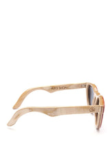 Alice Shoal 1011 Providencia Maple Wood Sunglasses Polarized Lenses Color Black
