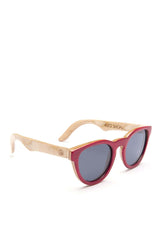 Alice Shoal 1011 Providencia Maple Wood Sunglasses Polarized Lenses Color Black