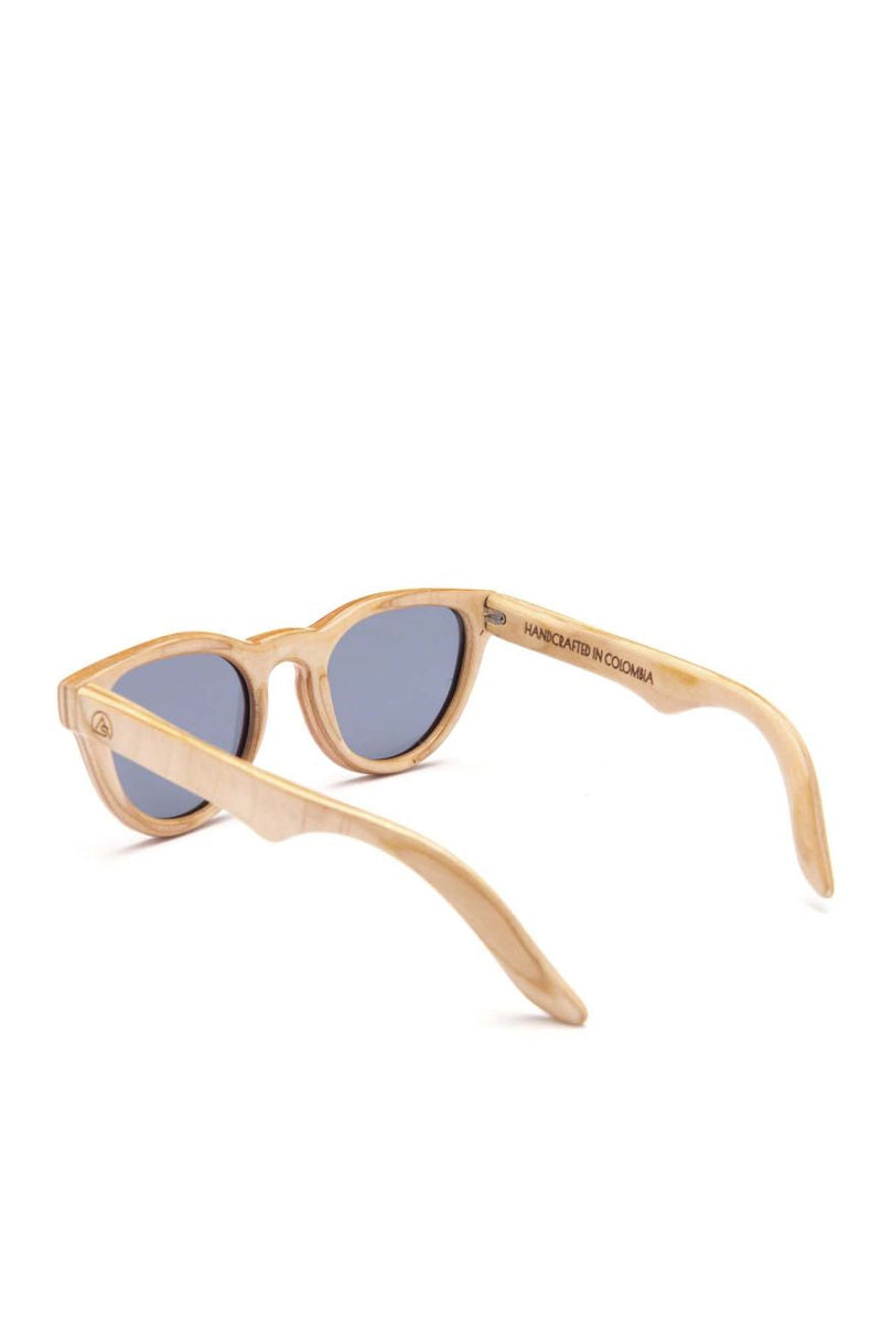 Alice Shoal 1011 Providencia Maple Wood Sunglasses Polarized Lenses Color Black
