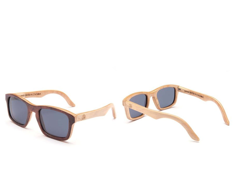 Alice Shoal 1012 SW Bay Maple Wood Sunglasses Polarized Lenses Color Black