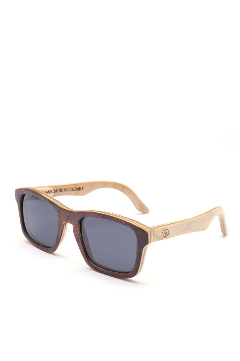 Alice Shoal 1012 SW Bay Maple Wood Sunglasses Polarized Lenses Color Black