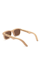 Alice Shoal 1012 SW Bay Maple Wood Sunglasses Polarized Lenses Color Brown