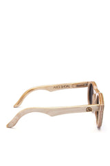 Alice Shoal 1013 Fort Bay Maple Wood Sunglasses Polarized Lenses Color Black