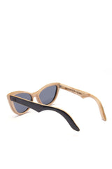 Alice Shoal 1014 Manzanillo Maple Wood Sunglasses Polarized Lenses Color Black