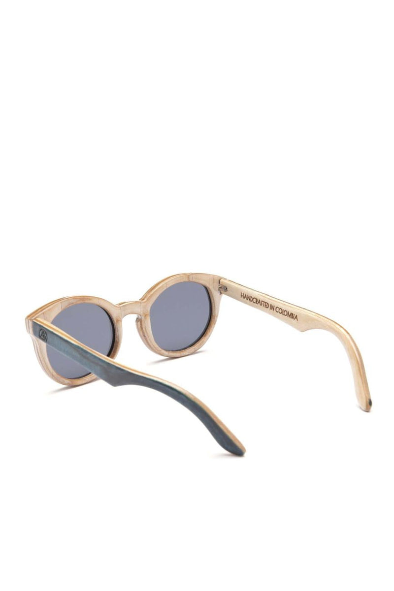 Alice Shoal 1015 Fort Morgan Maple Wood Sunglasses Polarized Lenses Color Black