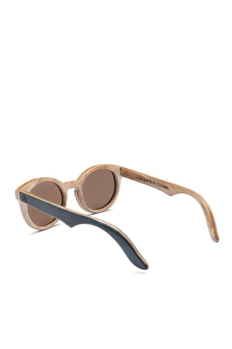 Alice Shoal 1015 Fort Morgan Maple Wood Sunglasses Polarized Lenses Color Brown