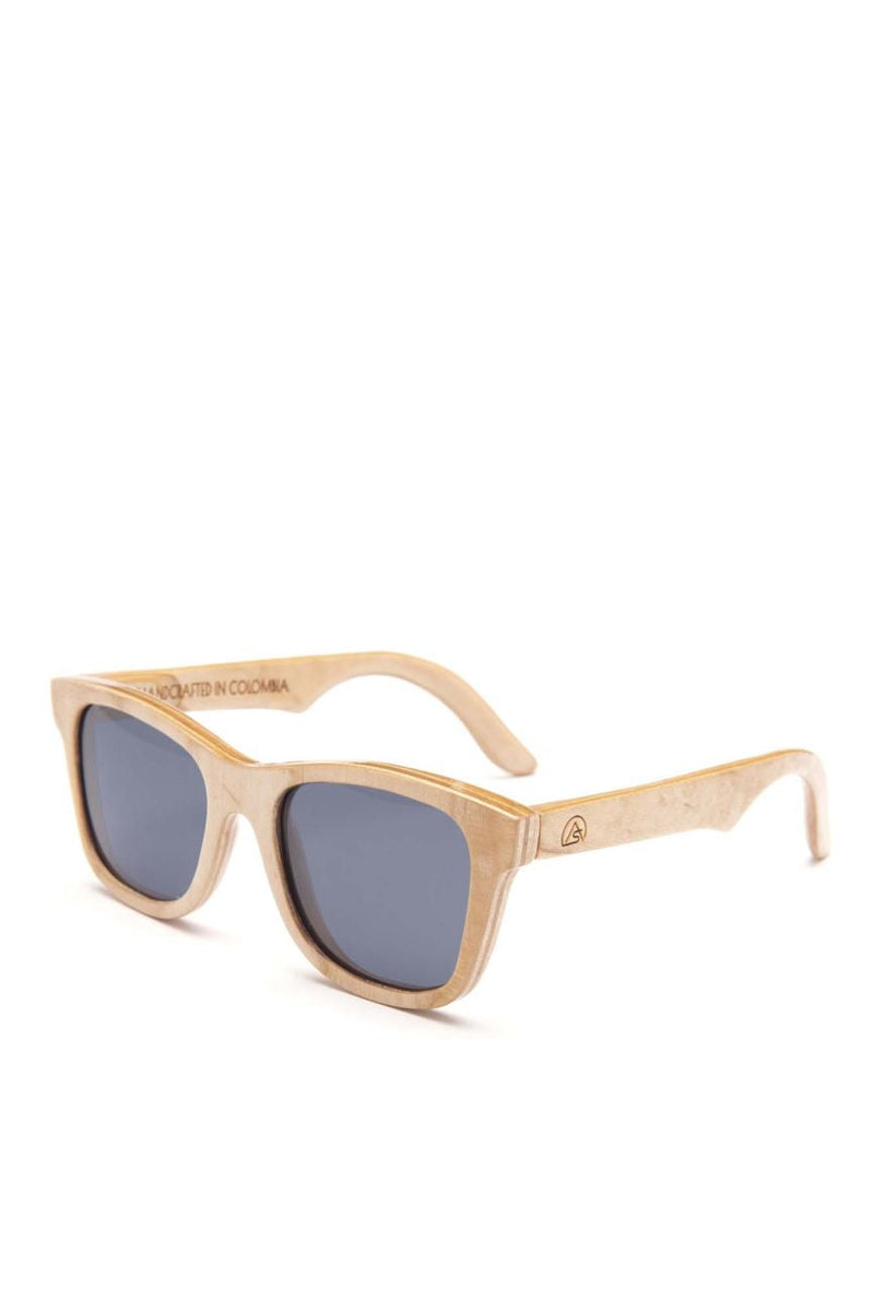 Alice Shoal 1016 Maracaibo Maple Wood Sunglasses Polarized Lenses Color Black