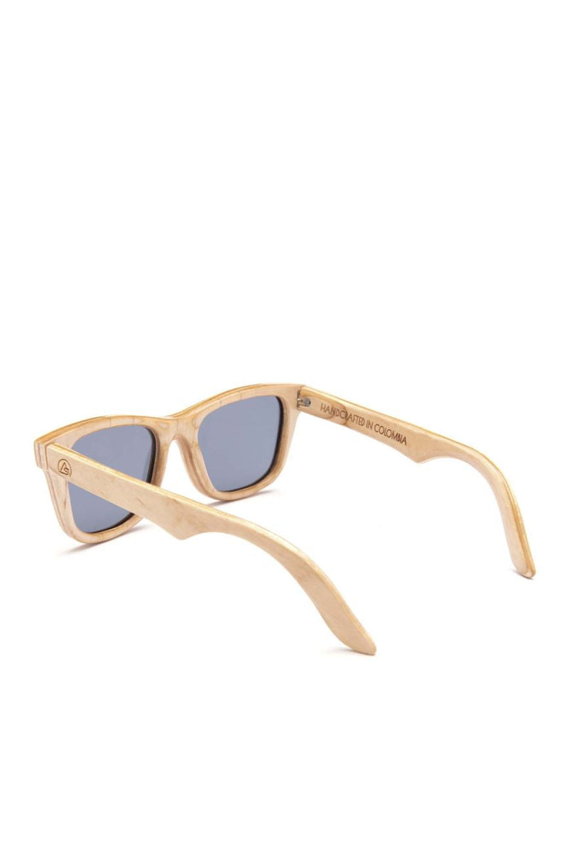 Alice Shoal 1016 Maracaibo Maple Wood Sunglasses Polarized Lenses Color Black