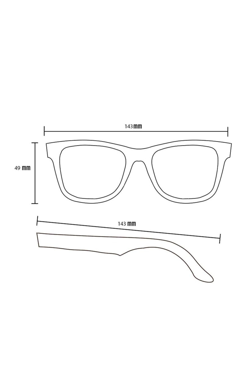Alice Shoal 1016 Maracaibo Maple Wood Sunglasses Polarized Lenses Color Black