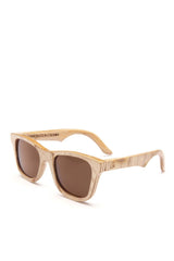 Alice Shoal 1016 Maracaibo Maple Wood Sunglasses Polarized Lenses Color Brown