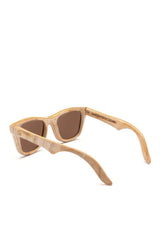 Alice Shoal 1016 Maracaibo Maple Wood Sunglasses Polarized Lenses Color Brown