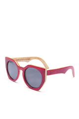 Alice Shoal 1017 Rocky Point Maple Wood Sunglasses Polarized Lenses Color Black