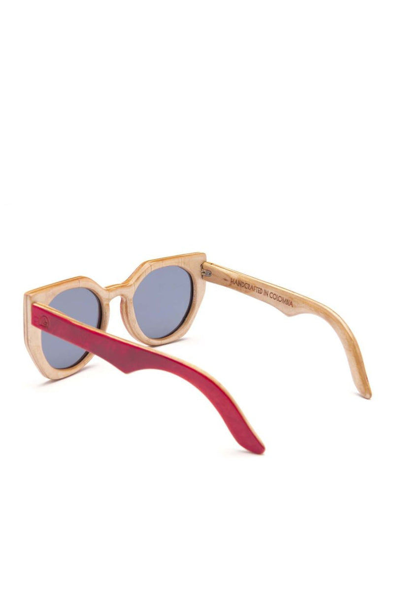 Alice Shoal 1017 Rocky Point Maple Wood Sunglasses Polarized Lenses Color Black