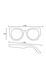 Alice Shoal 1017 Rocky Point Maple Wood Sunglasses Polarized Lenses Color Black