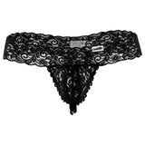 CandyMan 99315 Peek a Boo Thongs Color Black