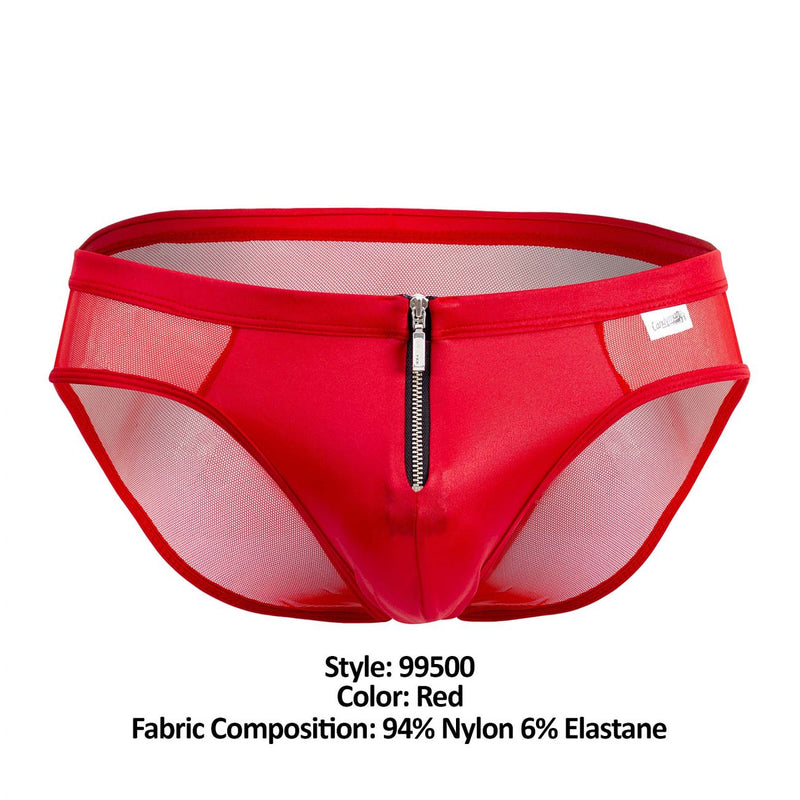 CandyMan 99500 Zipper-Mesh Bikini Color Red