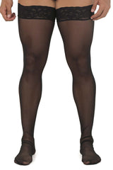 CandyMan 99533 Mesh Thigh Highs Color Black