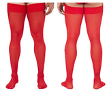 CandyMan 99533 Mesh Thigh Highs Color Red