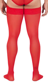 CandyMan 99533 Mesh Thigh Highs Color Red